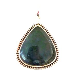 925 Sterling Silver Moss Agate Pendant